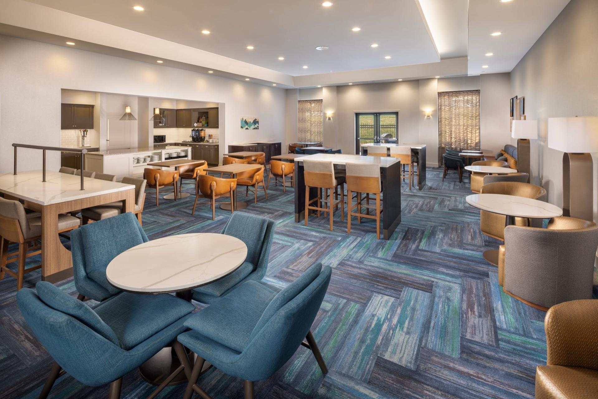 Breakfast and dining area at Homewood Suites by Hilton Asheville