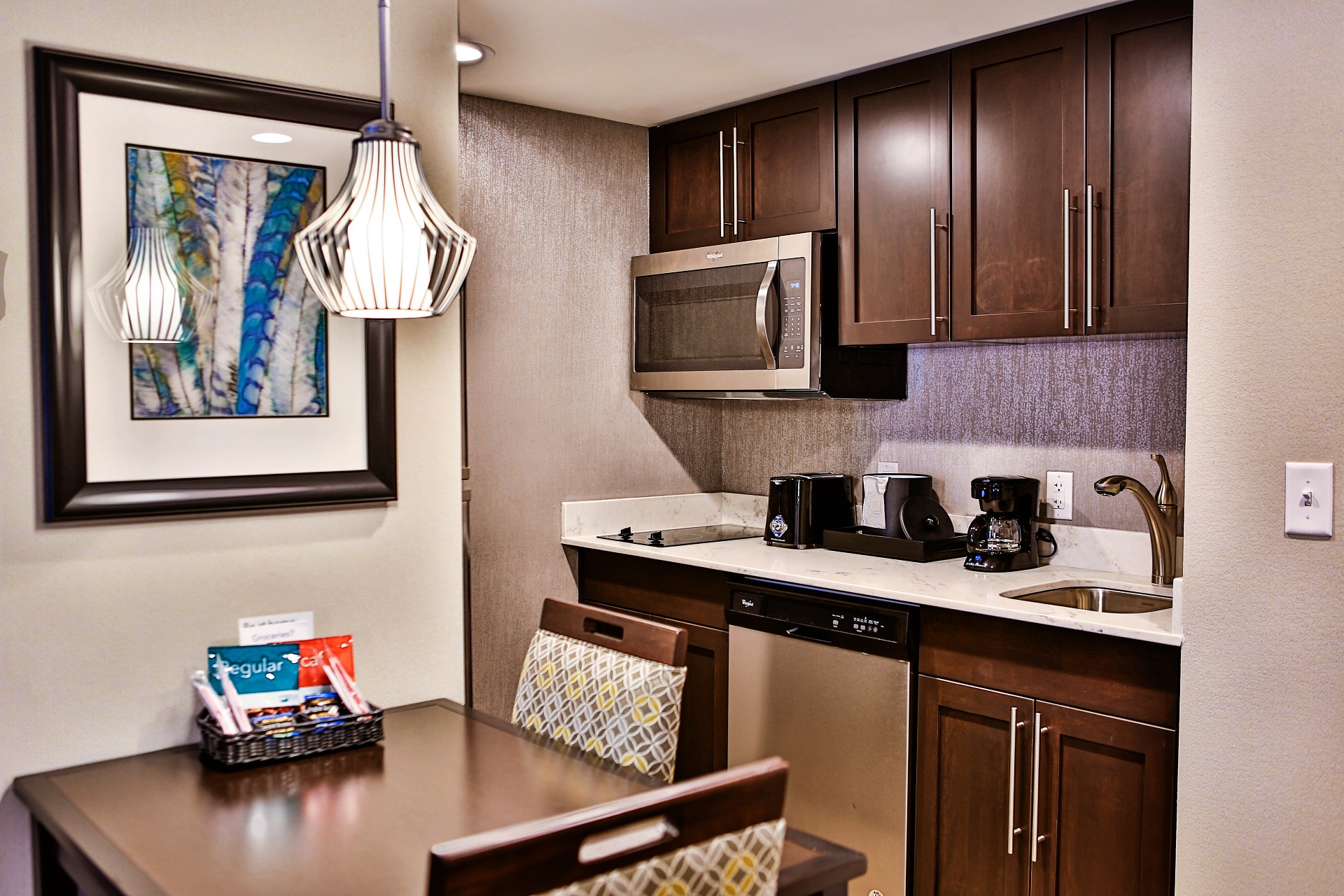 Suite kitchen at Homewood Suites by Hilton Asheville